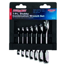 [GT4SSNVLS7] ****Channellock Standard 12-Point Stubby Ratcheting Combination 7pc Wrench Set