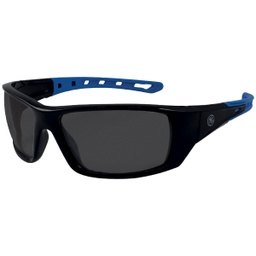 [GE104SAF] ****GE Black/Blue Safety Glasses Smoke Anti Fog Lens