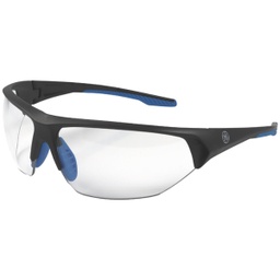 [GE106C] ****GE Black/Blue Safety Glasses Clear