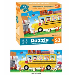 [832-46-A59245] ****Kids Puzzle School Bus 50pc