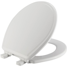 [47SLOW 000] Mayfair Kendall Round Toilet Seat Closed Front WhisperClose Enamel Wood, White