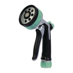 [825702-1001 / 2797157] Gilmour Stainless Steel Eight-Pattern Nozzle, Black/Green