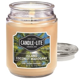 [3297127] Candle Lite Everyday 18 Oz. Jar Candle - Island Coconut Mahogany