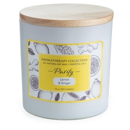 [C8750] ****Candle Warmers 15oz Purify Aromatherapy Candle - Lemon &amp; Ginger