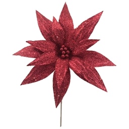 [831-AMX044-1429V] Miro Poinsettia 15 Petal Red 45x45cm