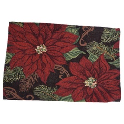 [831-XMFE-17024-21K] Miro Christmas Placemat Poinsettia 13x18in