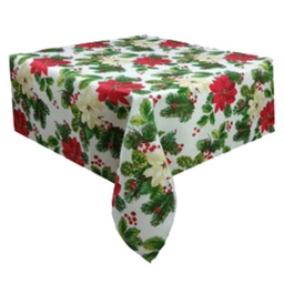 [831-XTE02-04-21A] Miro Christmas Tablecloth Round 70in