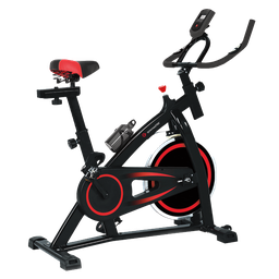 [GM98530] Gym Master Spin Bike 13kg Flywheel with Digital Display, Black/ Red