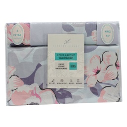 [KG41042] ****Supreme King 6pc Sheet Set Assorted Floral