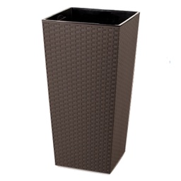 [MCX085000] Rey Planter Square Rattan Style 9.8in