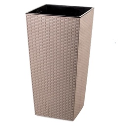 [MCX089000] Rey Planter Square Rattan Style 15.75in