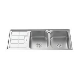 [RHSK7306-L RHKS19511 / SD-7306-L RHTDBKSD19511] Royal Homes Kitchen Sink With Drainer, Stainless Steel