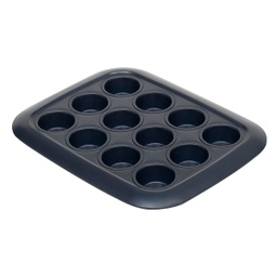 [MG51758] ****Michael Graves Design Non-Stick 12-Cup Muffin Pan, Carbon Steel Indigo