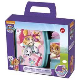 [86773] ****Disney Kids 2-pc Back to School Set - Sports Bottle 420ml &amp; Sandwich Box - Paw Patrol Girls