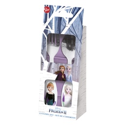 [60418] ****Disney Kids 2-pc Cutlery Set Metallic - Frozen II