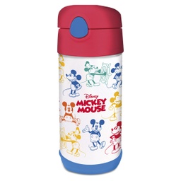 [60160] ****Disney Kids Insulated Steel Bottle 360ml with Straw - Mickey