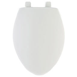 [180SLOW-000 / 6915342] Mayfair Elongated Plastic Toilet Seat Closed-Front Slow-Close, White