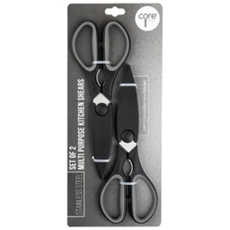 [DBC30626] ****Core Kitchen Shears with Sheaths in Onyx - Set of 2