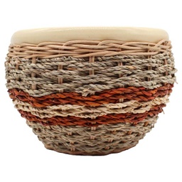 [HG 18-131/3 M CHCPP20146] ****Classy Homes Ceramic Plant Pots Seagrass M