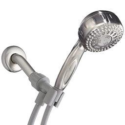 [TRS-559E] ****Waterpik PowerSpray 5-Spray 1.8 GPM Handheld Shower, Brushed Nickel