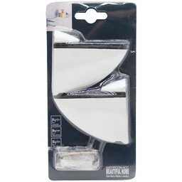 [KL-138W] ****Classy Homes Shelf Clips Glass /White 2pc