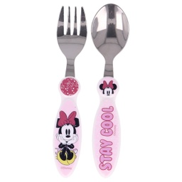 [60168] ****Disney Kids 2-pc Cutlery Set Metallic - Minnie