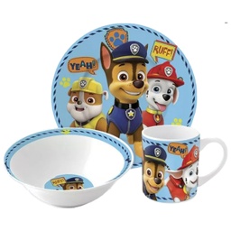 [76755] ****Disney Paw Patrol Boys 3pc Ceramic Snack Set