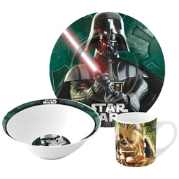 [2965] ****Disney Star Wars 3pc Ceramic Snack Set