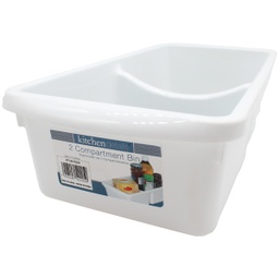 [752225] Kitchen Details 2-Compartment Bin