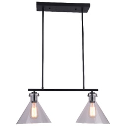 [42887-2] Royal Homes Ceiling Light Matte Black &amp; Clear