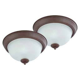 [38120] Westinghouse 2pk 11-In. Flush Mount Ceiling Light, Sienna