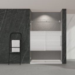 [BR-01 RHSE21149] Royal Homes Shower Enclosure 48 x 73 In. Left Hand Direction Stripe Print