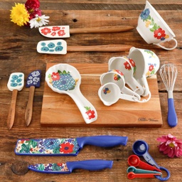 [124737.20R] ****The Pioneer Woman Dazzling Dahlias 20pc Gadget Set