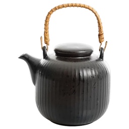 [133160.01] ****Our Table Landon 1.21Qt Stoneware Teapot - Pepper