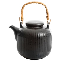 [133160.01] Our Table Landon 1.21Qt Stoneware Teapot - Pepper