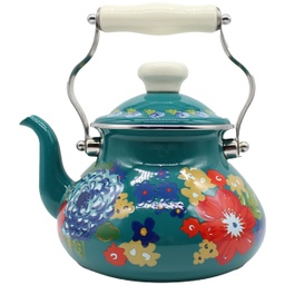 [82505.01] The Pioneer Woman Dazzling Dahlias Tea Kettle 1.9 Qt with Ceramic Handle