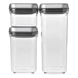 [21172300] ****OXO SoftWorks 3pc POP Container Set, Stainless Steel