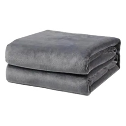 [9452-K GREY] ****L'Baiet King Blanket 108In.x90In.- Grey Fleece