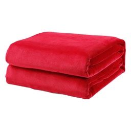 [9452-K RED] ****L'Baiet King Blanket 108In.x90In.- Red Fleece