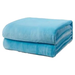 [9452-TB BLUE] ****L'Baiet Throw Blanket 50In.x60In. - Blue Fleece