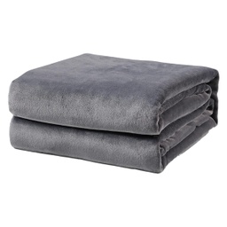 [9452-TWIN GREY] ****L'Baiet Twin Blanket - Grey Fleece