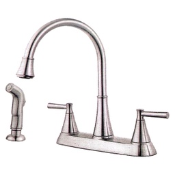 [F-036-4CRS] ****Pfister Cantara 2-Handle Kitchen Faucet With Side Spray, Stainless Steel