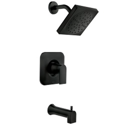 [82760BL] Moen Genta Single-Handle 1-Spray Tub and Shower Faucet, Matte Black