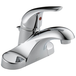 [B510LF-PPU-ECO] Delta 1-Handle Centerset Bathroom Faucet, Metal Pop-Up, Chrome