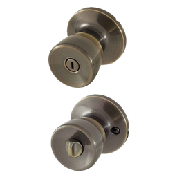 [8100106] Honeywell Tulip Knob Home Security Kit, Antique Brass