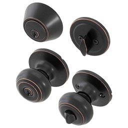 [8101406] ****Honeywell Classic Knob Home Security Kit, Oil Rubbed Bronze