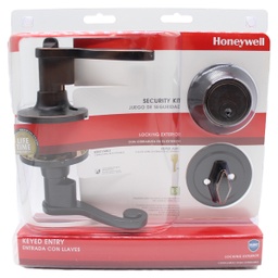 [8108405] ****Honeywell Satin Chrome Lever Keyed Entry Oil Rubbed Bronze