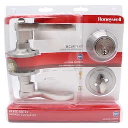 [8109305] ****Honeywell Flair Combo Keyed Entry Satin Nickel