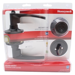 [8104405] ****Honeywell Straight Lever Combo Keyed Entry Oil Rubbed Bronze