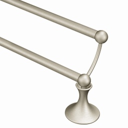 [DN7722BN] Moen Lounge 24in Double Towel Bar, Brushed Nickel